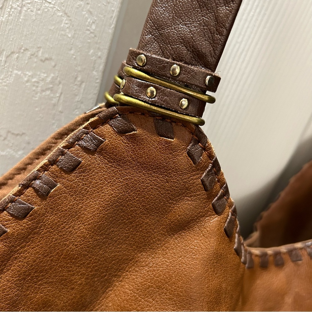 The Sak Brown Hobo Bag with Black Accents - Picture 3 of 13